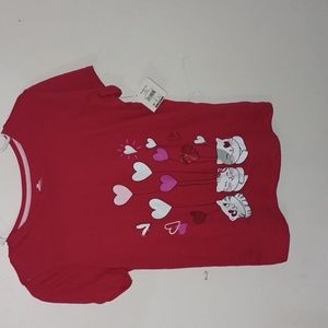 Kitty graphic balloon red Valentine t shirt